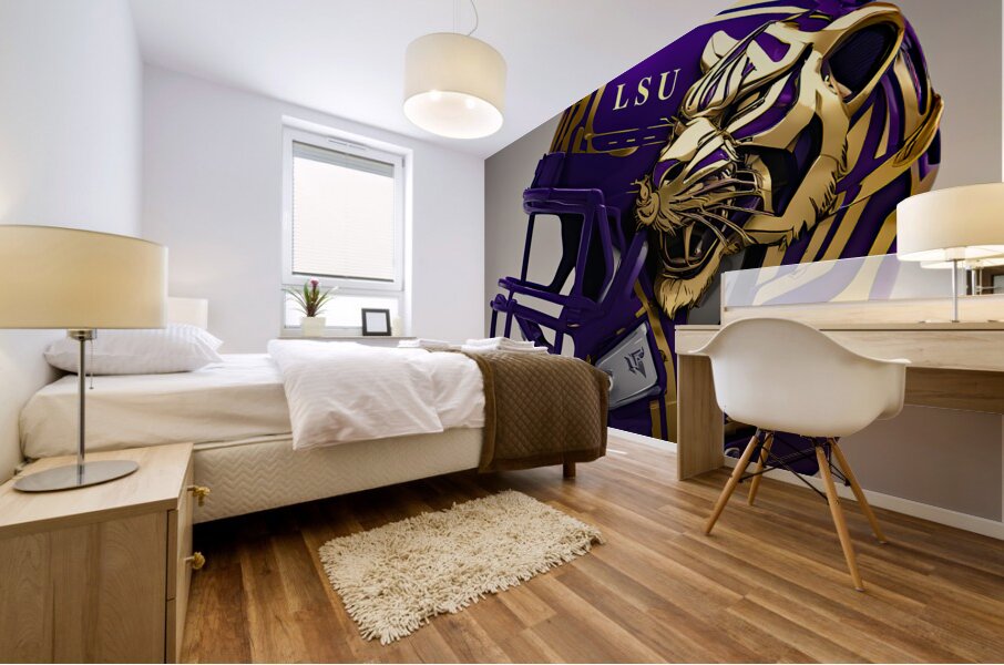 PURPLE AND GOLD Mural print