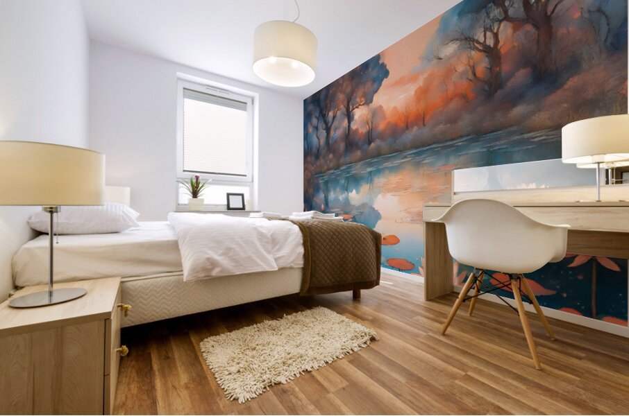 On the Pond 3 Mural print