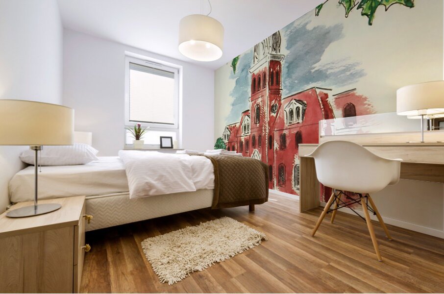 Kemp Littlepage 1960s West Virginia University Campus Art Mural print