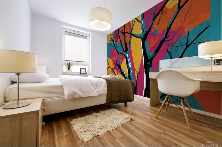  Vibrant Tree Mural print