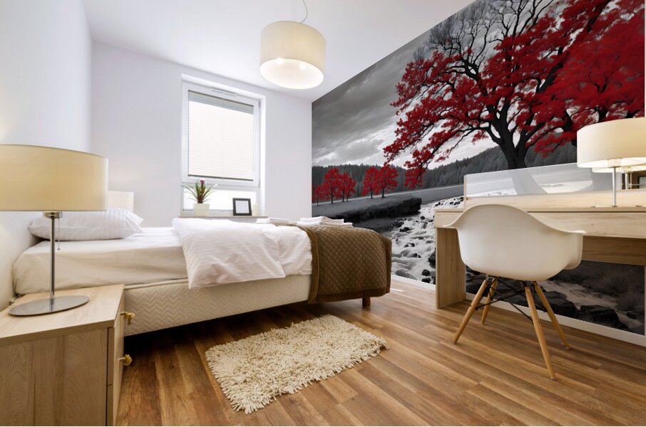 red tree Mural print
