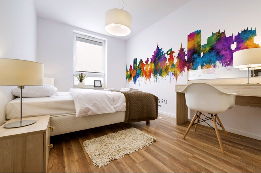 Chiang Rai Thailand Skyline Mural print