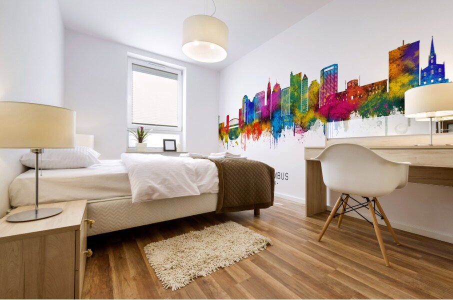 Columbus Ohio Skyline Mural print