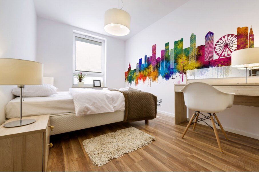 Denver Colorado Skyline Mural print