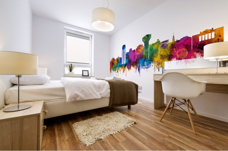 Dover Delaware Skyline Mural print