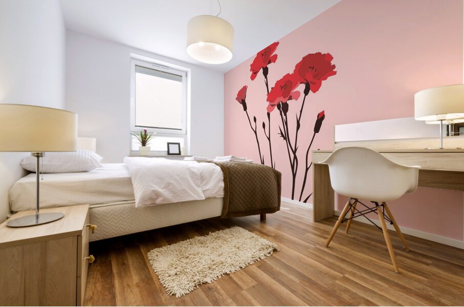 Pink Bouquet Mural print