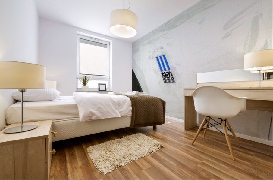 1966 White Ford Galaxie Custom 500 XL X 1 Mural print