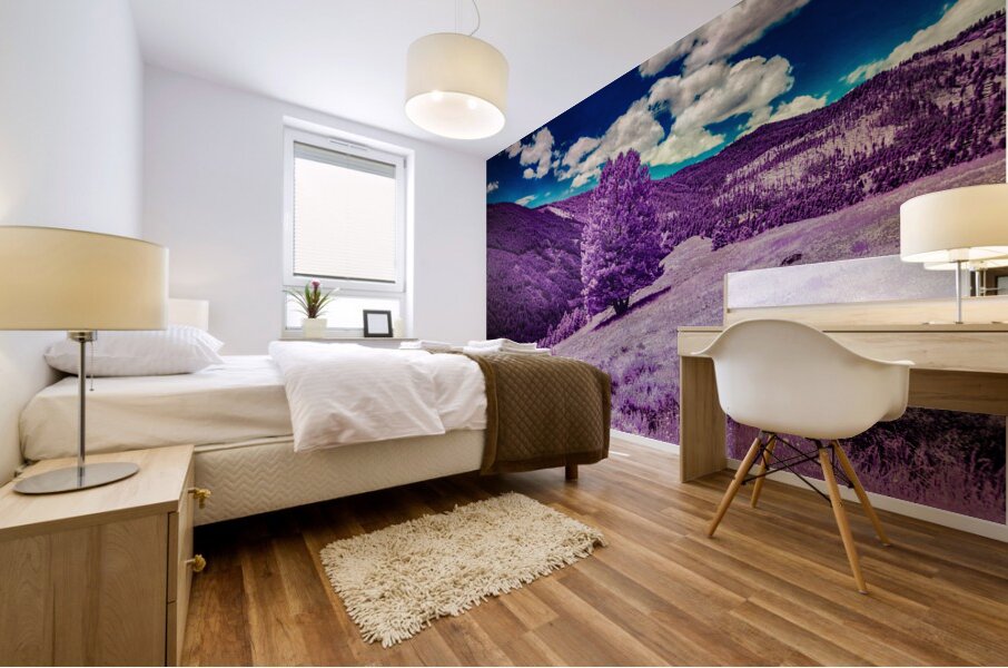 Enchanted Purple Haven: Marysville Montana Mural print