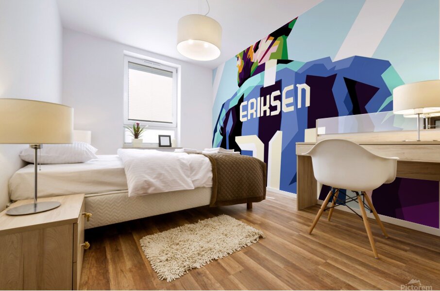 Cristian Eriksen in best football legend  Mural print