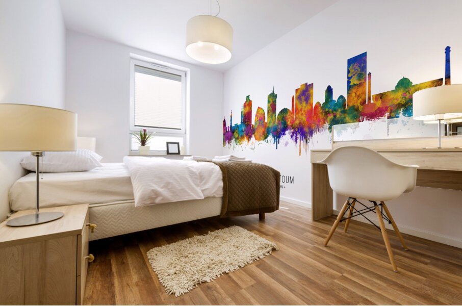 Khartoum Sudan Skyline Mural print