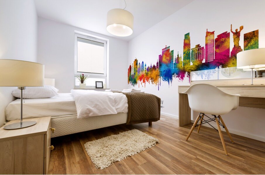 Kyiv Ukraine Skyline Mural print