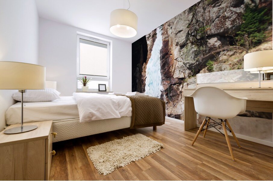 Icy Glen Ellis Falls Mural print