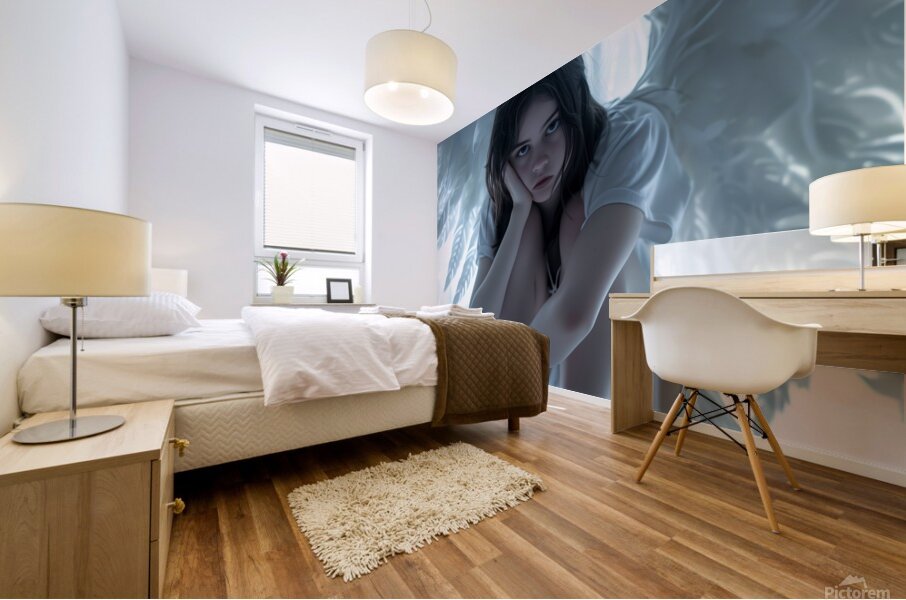 Contemplative Seraph Mural print