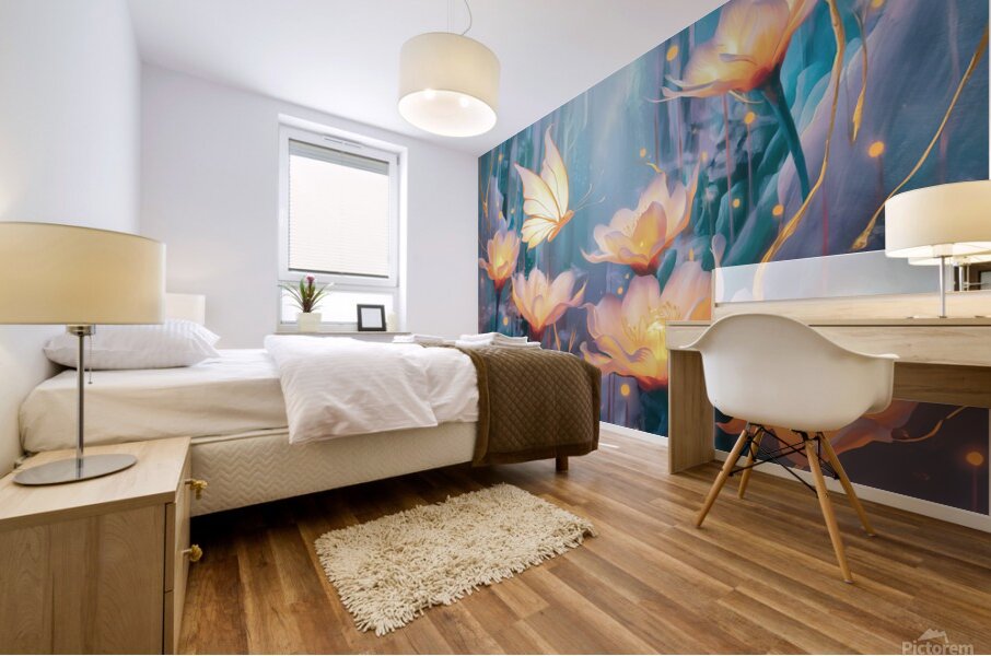 captures the essence of flowers  68 Mural print