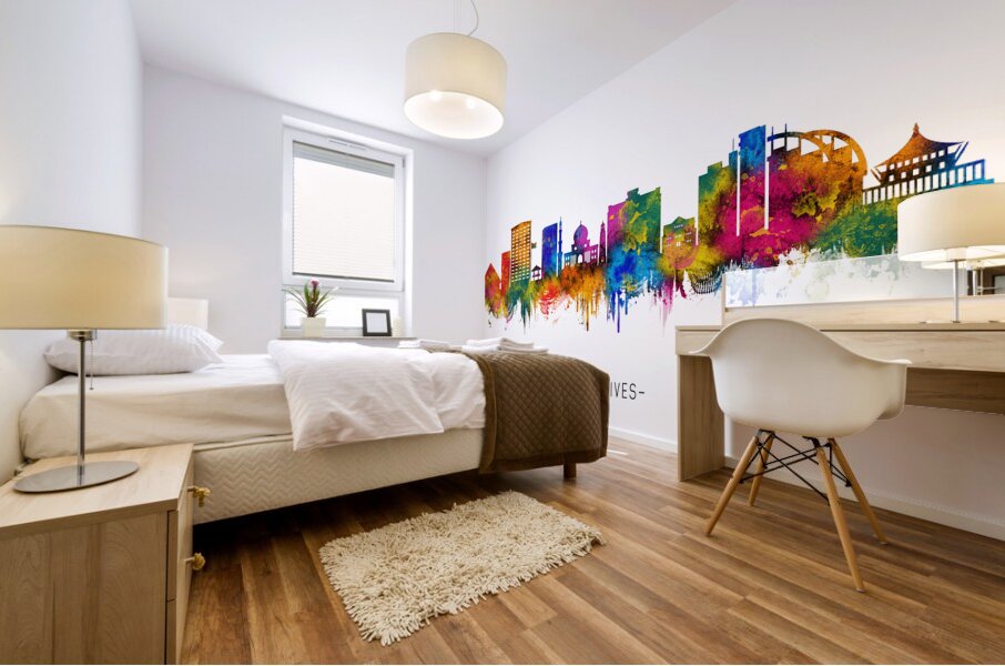 Maldives Skyline Mural print