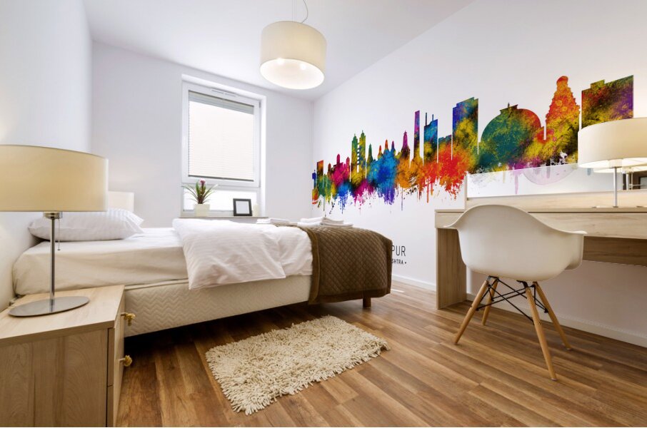 Nagpur Maharashtra Skyline Mural print