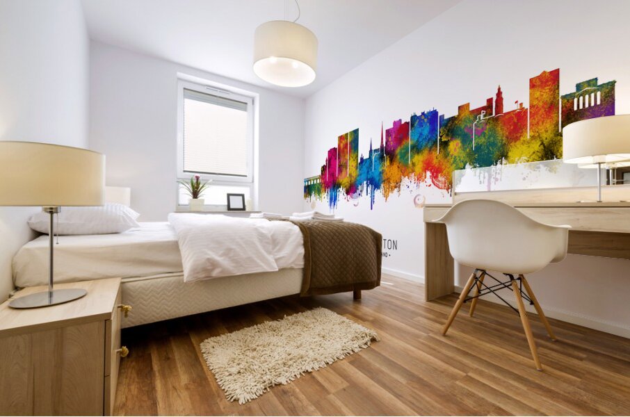 Preston England Skyline Mural print