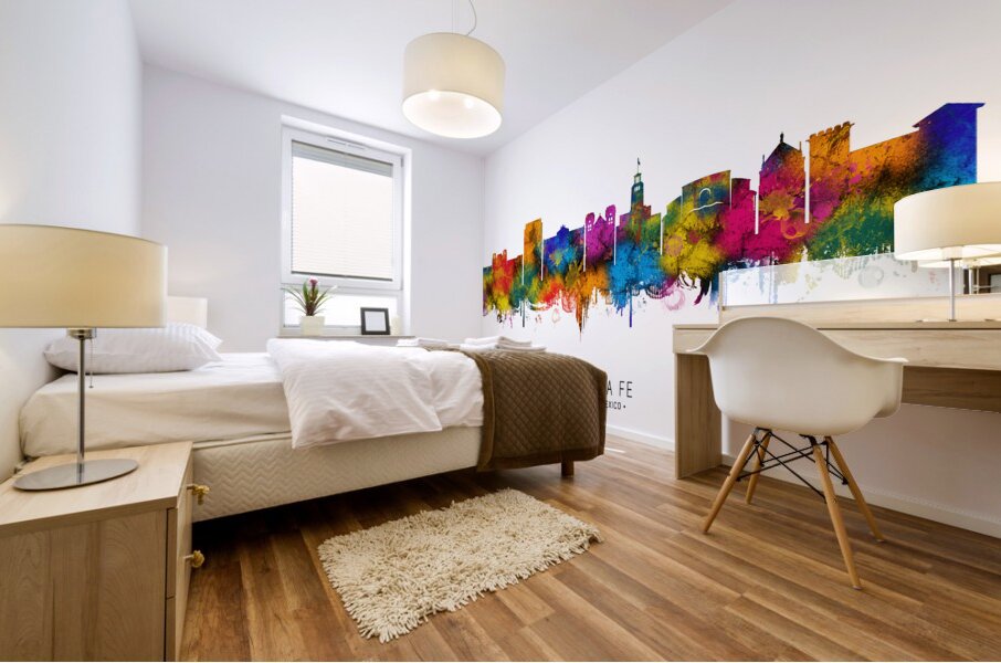 Santa Fe New Mexico Skyline Mural print