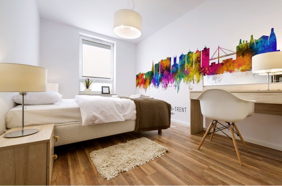 Stoke-on-Trent England Skyline Mural print