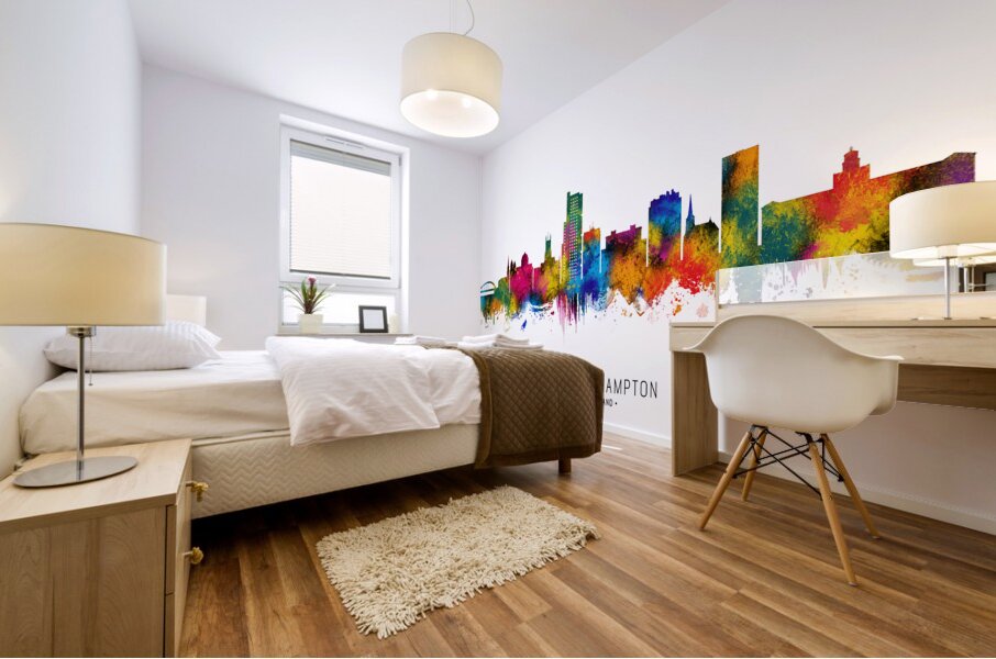 Wolverhampton England Skyline Mural print