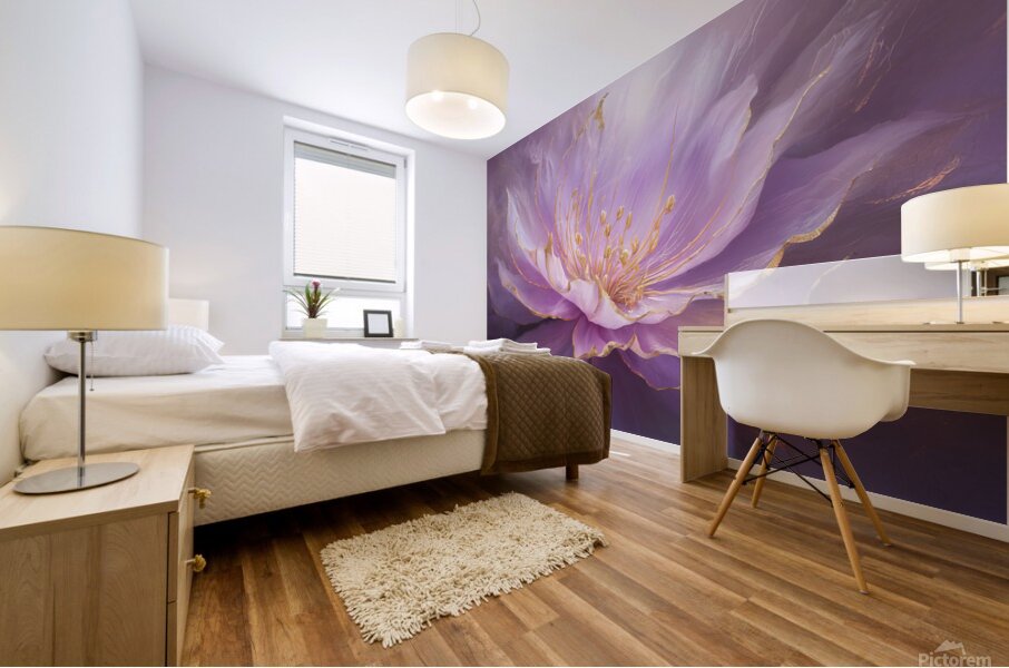 abstract oil painting that captures the essence of flowers  12 Mural print