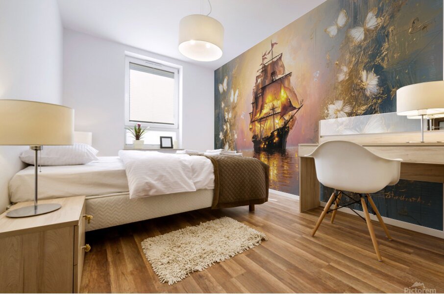 abstract oil painting that captures the essence of flowers  17 Mural print