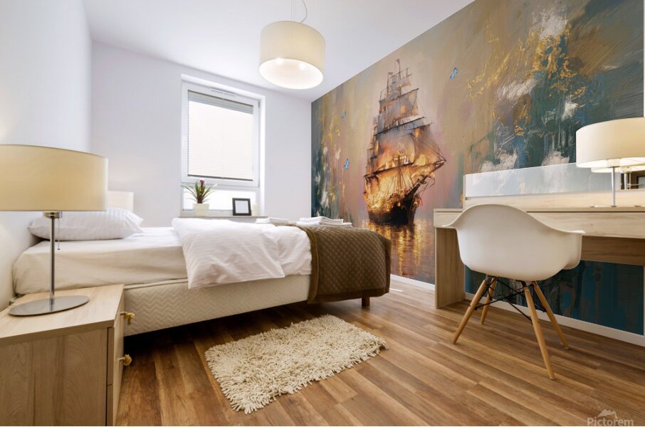 abstract oil painting that captures the essence of flowers  23 Mural print