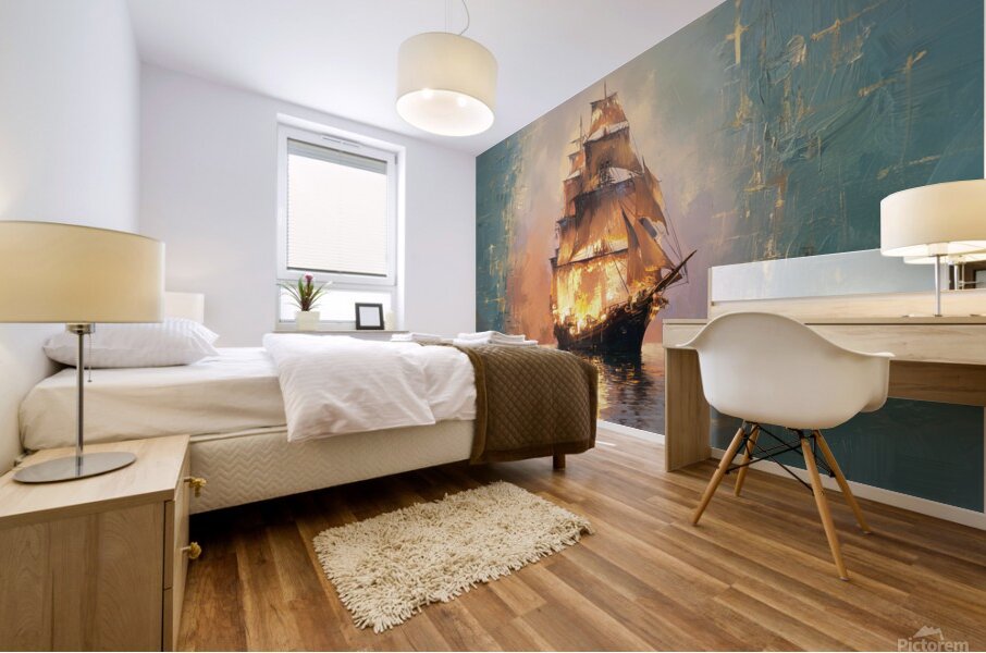 abstract oil painting that captures the essence of flowers  41 Mural print