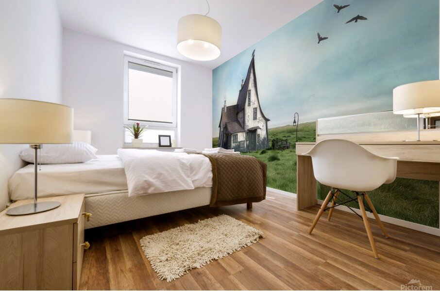 The Marsh Cottage Mural print
