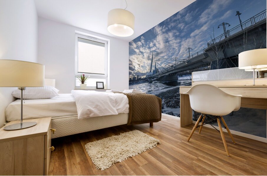 Winter on the Esplanade Riel Mural print