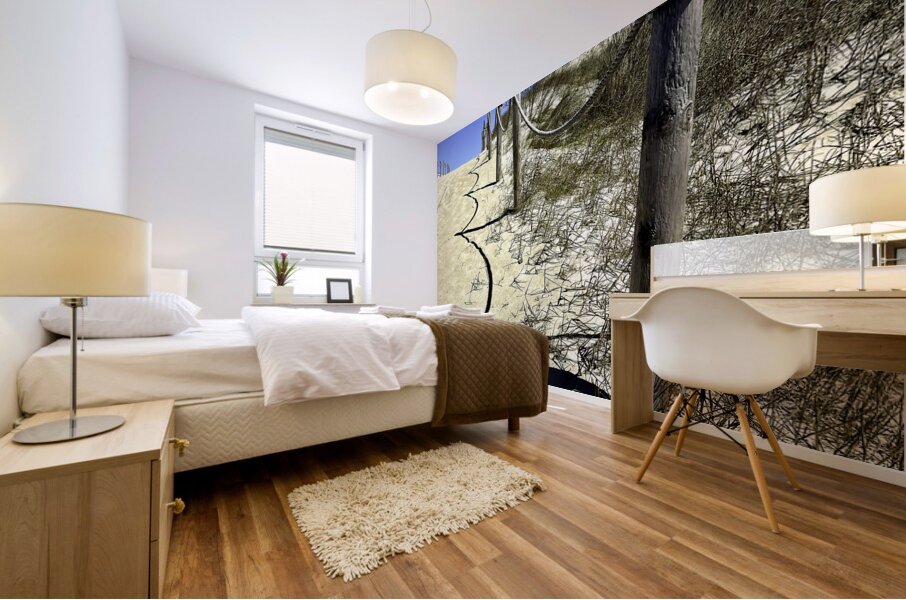 Pathway Across a Dune to the Beach Mural print