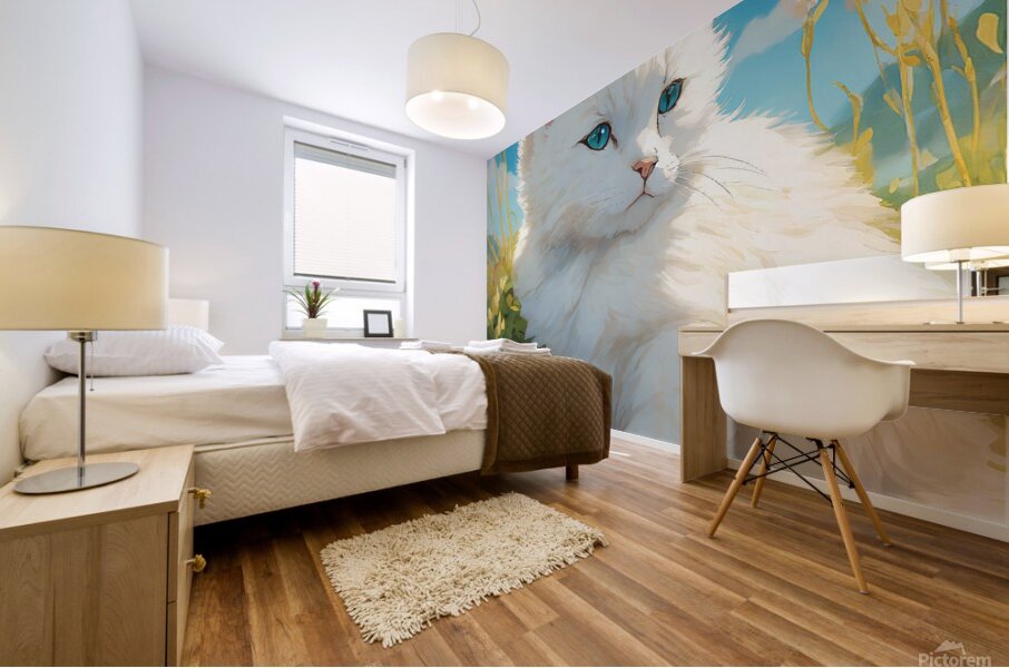 Beautiful cat  Mural print