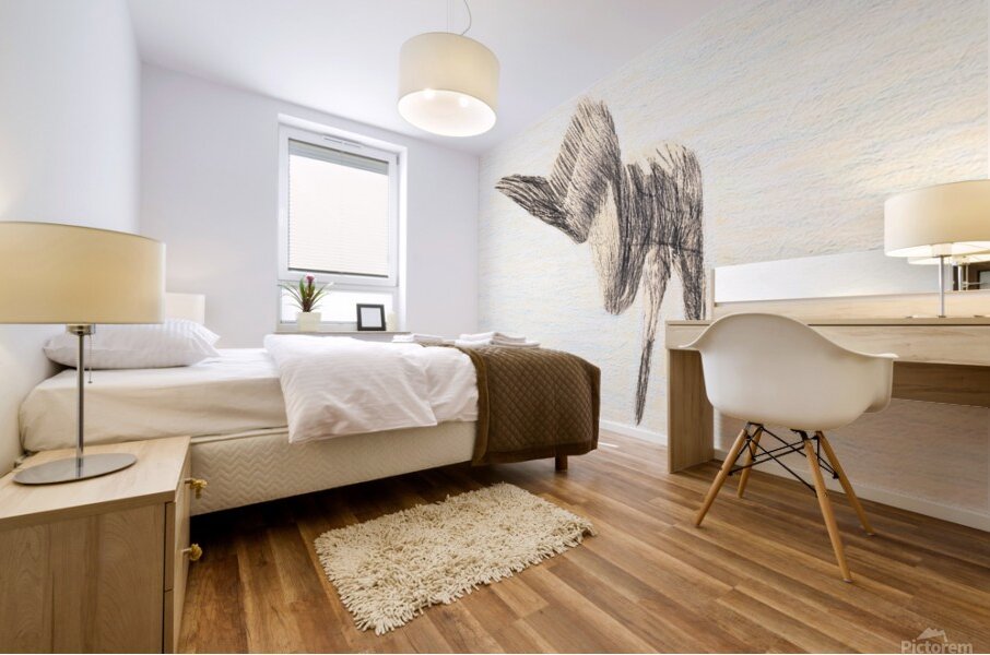 PelicanSketch3 Mural print