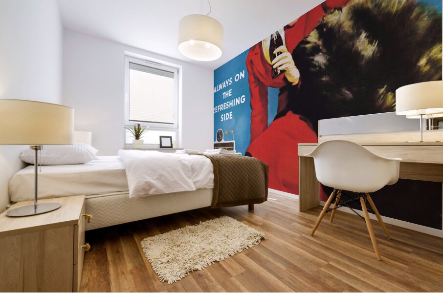 1940 coke football ad Mural print