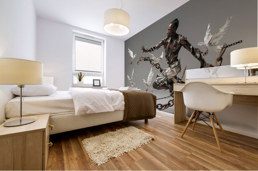 Liberations Embrace: Chains Transformed Mural print