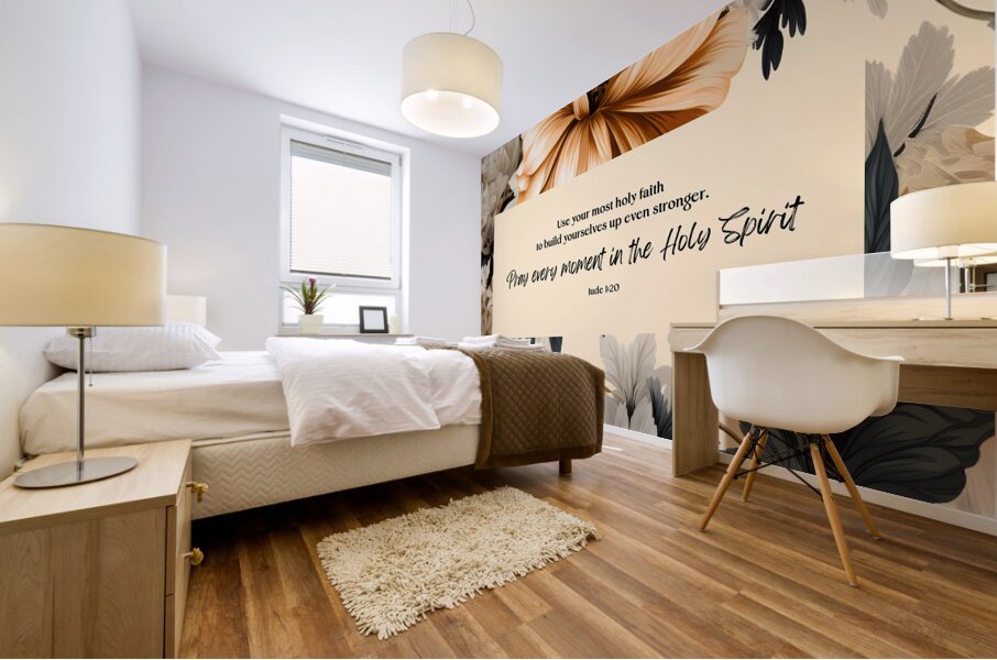 Jude 1:20 | Bible Verse Art | Wall Art Mural print
