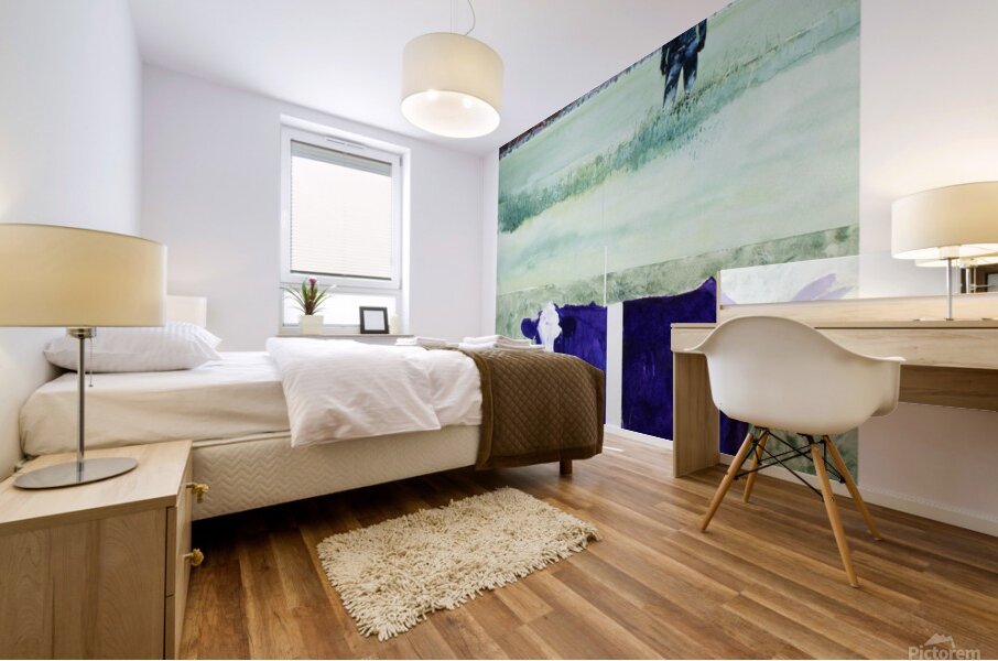 Border Cow Mural print