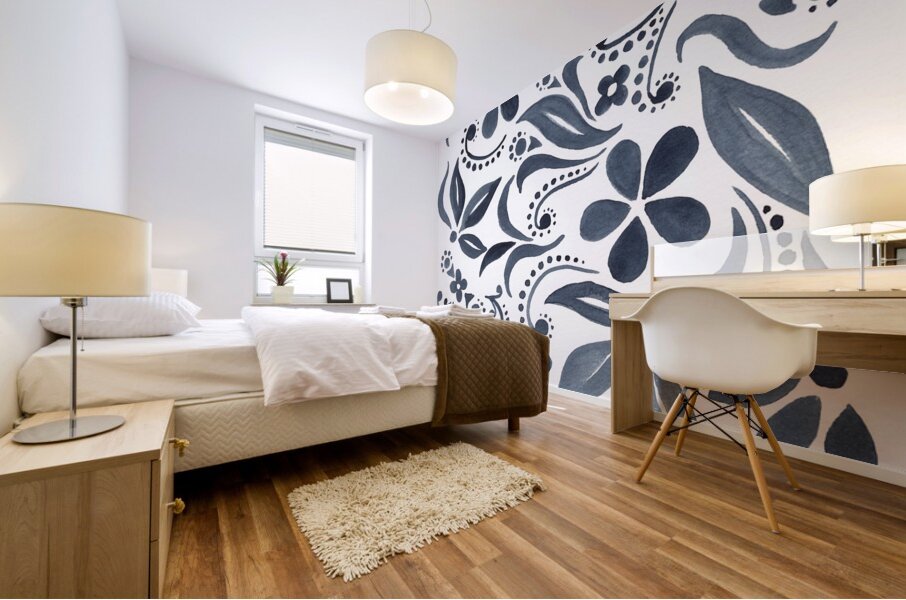 Flower Minimalism Pattern 7 Mural print