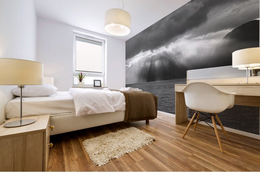 Balestrand Norway Sunset Sun Rays Mural print