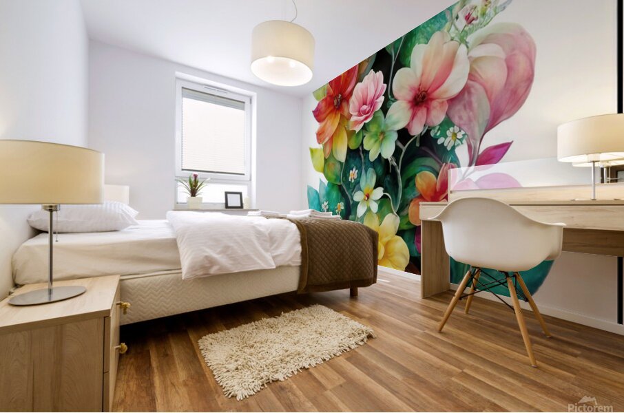 h flower 34 Mural print