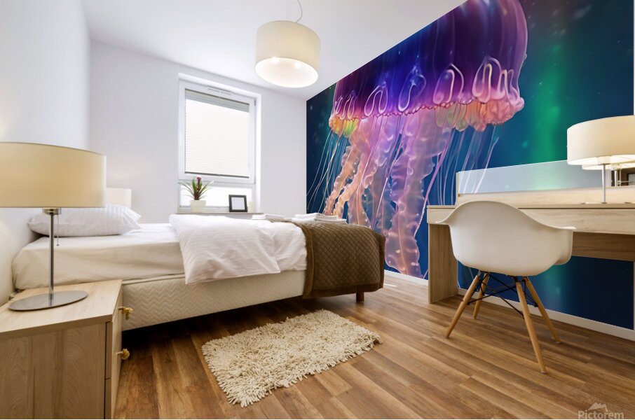 jellyfish Mural print