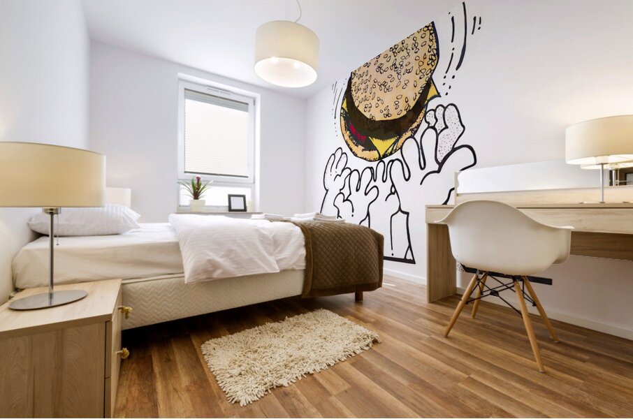 1970s mcdonalds basketball ad Mural print