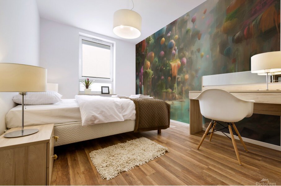 286769 Description  A wall painting exuding an at Mural print