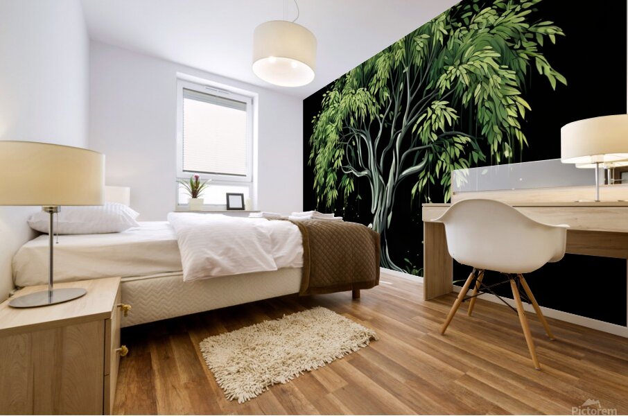 Serenity in Black and White Mural print