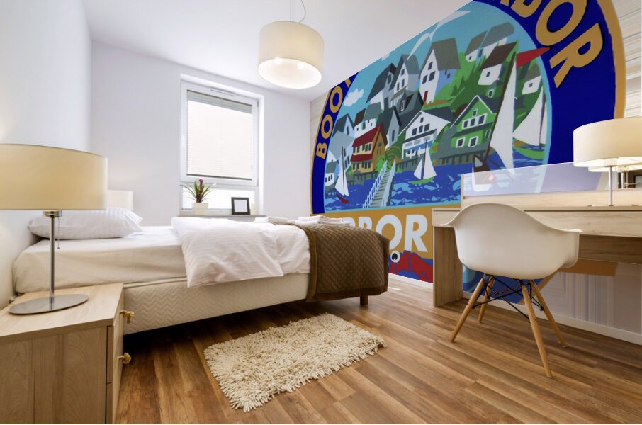 booth bay harbor fest sign Mural print