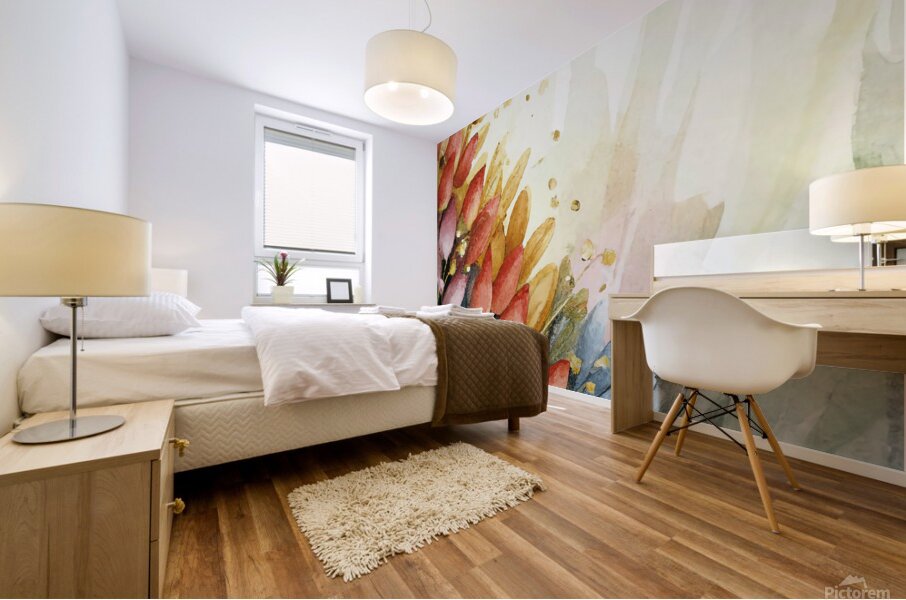 abstract oil painting of flowers 13 Mural print