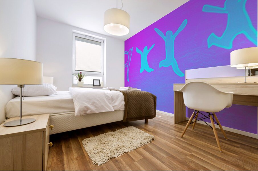 FIGURE CELEBRATE PINK Mural print