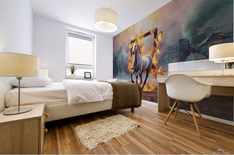 abstract oil painting of flowers 4 Mural print