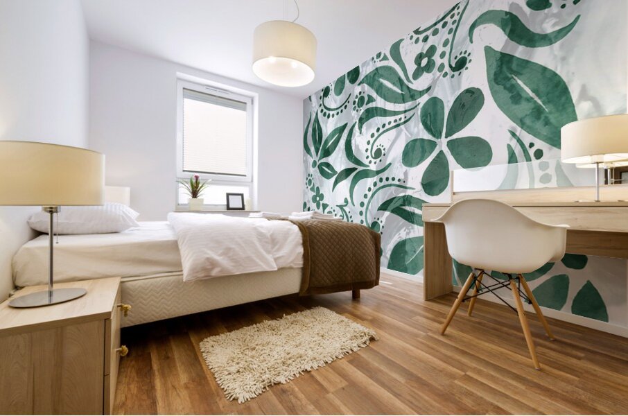 Flowers Glow 5 Mural print