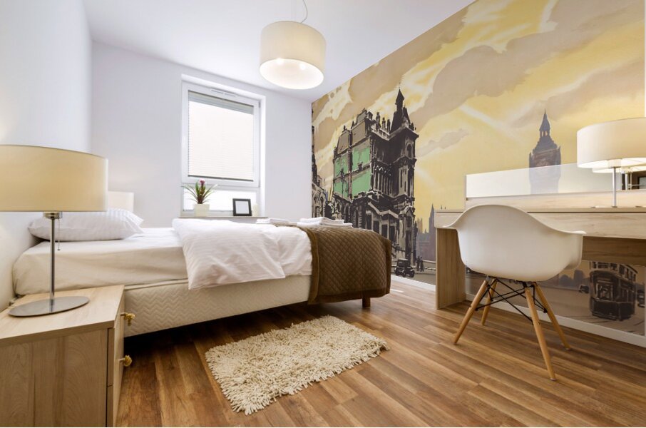 1944 London Art Mural print